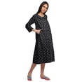 thumbnail image 3 of Moomaya Cotton Sleepwear For Ladies Printed Round Neck Button Placket Nightdress, 3 of 6