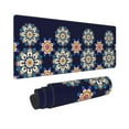 thumbnail image 2 of Disketp Gaming Mouse Pad Blue Mandala Pattern Large Mouse Mat Long Extended Desk Pad Non-Slip Rubber Mice Pads Stitched Edges Thin Pad (11.8x31.5 Inch), 2 of 9