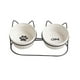 thumbnail image 4 of Cuenco doble para perros y gatos, plato para gatos, separable, portátil, antideslizante, boca oblicua, sin derrames, inclinable para gatos de , Blanco Salvador Cuenco elevado para gatos, 4 of 10