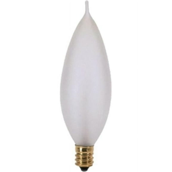S3778 25W Turn Tip Candelabra Base Light Bulb Frosted Pack of 10