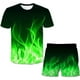 thumbnail image 1 of 2021 3D The Flame Whirlpool, conjuntos de ropa de poliéster para niños, gran oferta de verano, camiseta, conjunto de pantalones cortos, ropa para niños de 4 a 14 años, 6T Gao Jinjia LED, 1 of 2