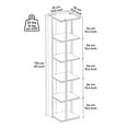 thumbnail image 3 of Furba 5 Tier Bookshelf 67 Inch Tall Bookcase Shelf Storage Organizer | Modern Book Shelf, 3 of 7