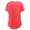 thumbnail image 3 of Women's Fanatics Red Cincinnati Reds Relaxed Fit Vintage Play- Slub V-Neck Fashion Top, 3 of 3