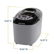 West Bend Hi-Rise Bread Maker with 12 Preset Digital Controls, 3 lb Capacity, in Gray (47413)