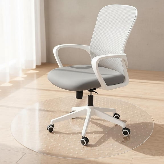 Office Chair Mat for Carpet, Round Rolling Gaming Chair Mat with Anti-Slip Particles, Clear Heavy Duty Floor Protector for Office&Home