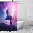 thumbnail image 2 of Coolnut Shower Curtain Unicorn Bathroom Decor Watercolor Shower Curtain Sets Fabric Cloth Bathroom Curtains with Hooks 60x72 Inch, 2 of 6
