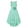thumbnail image 2 of YONGHS Kids Girls Halter Neck High Low Wedding Bridesmaid Dress Mint Green 6, 2 of 5