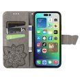 thumbnail image 4 of for iPhone 14 Pro Max Wallet Case, Kickstand Case with Credit Card Holder, Butterfly Embossed Pattern Premium PU Leather Magnetic Closure Shockproof with Strap Flip Cover 6.7", Gray, 4 of 6