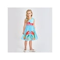 thumbnail image 4 of Girls Dress Blue Casual Mermaid Double Bow Tie Party 9-10 Years, 4 of 8