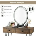 thumbnail image 5 of Costway Vanity Makeup Dressing Table W/ 3 Lighting Modes Mirror Touch Switch Rustic, 5 of 12
