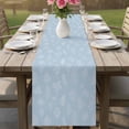thumbnail image 5 of Table Runners 120 Inches Long Dress Scarves, Light Blue Botanical Farmhouse Coffee/Dining/Kitchen Table Decor Table Runner for Living Room, Farmhouse Summer Floral Leaves 13x120 Inch, 5 of 8