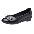 thumbnail image 2 of Viluyesy Womens Ballet Flats, Buckle Shallow Round Toe Low Heeled Casual Office Work Dress Shoes Black, 2 of 6