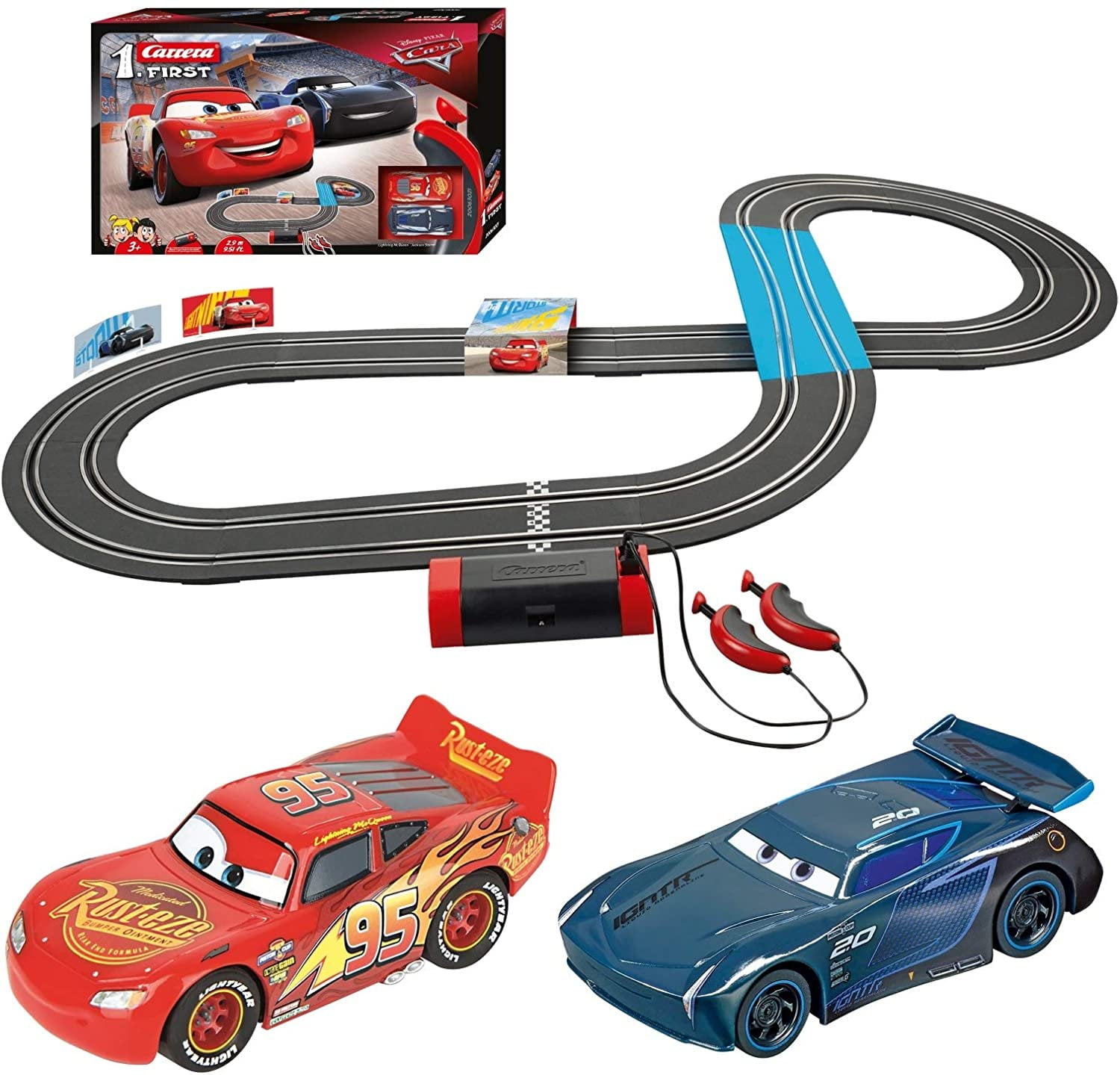 2x Carrera Go!!! Disney Cars 3 - Rocket Racer - Circuit 5,3 mètres