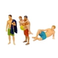 thumbnail image 4 of 3x 1/64 Pool Figures Figures Set Diorama Scenery Trains Architectural Sand Table Style A, 4 of 9