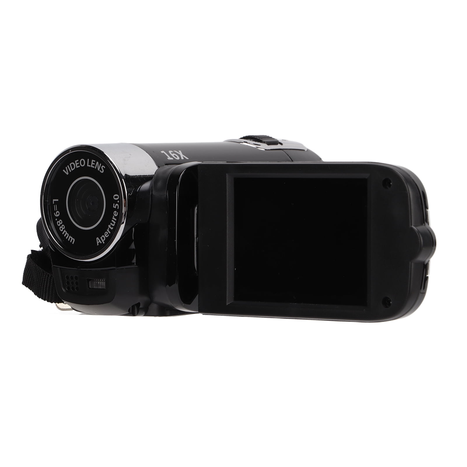 Video Camera Camcorder Full HD 1080P 16MP Camera Recorder 270° Rotation 2.7 Inch Color Screen 16X Zoom Digital CamcordersBlack