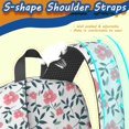 thumbnail image 5 of 17 Inch Lightweight Backpack,PVC Waterproof Oxford Fabric, Ergonomically Designed, with Large Capacity, Wildflower Garden Aesthetic Floral Print, 5 of 5