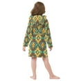thumbnail image 7 of FORMRS Niños Bathrobe Unisex Hooded Robe Soft Plush Pajamas Sleepwear, Size 7-9T, Geometric Patterns, 7 of 7