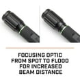 thumbnail image 4 of Bushnell 1800 Lumen Rechargeable Focusing Flashlight - IPX8 Waterproof, Black & Green, 4 of 16