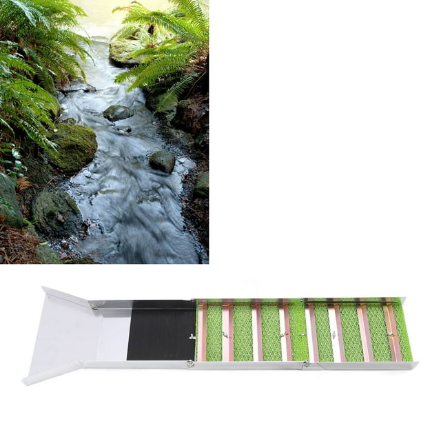 Folding Sluice Box, Aluminum Alloy 50 Inch 127cm Gold Mining Equipment for Stream Prospecting