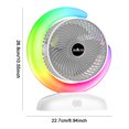 thumbnail image 2 of Ventilador de mesa recargable por USB teledirigido con ventilador de mesa portátil ligero colorido, 2 of 9