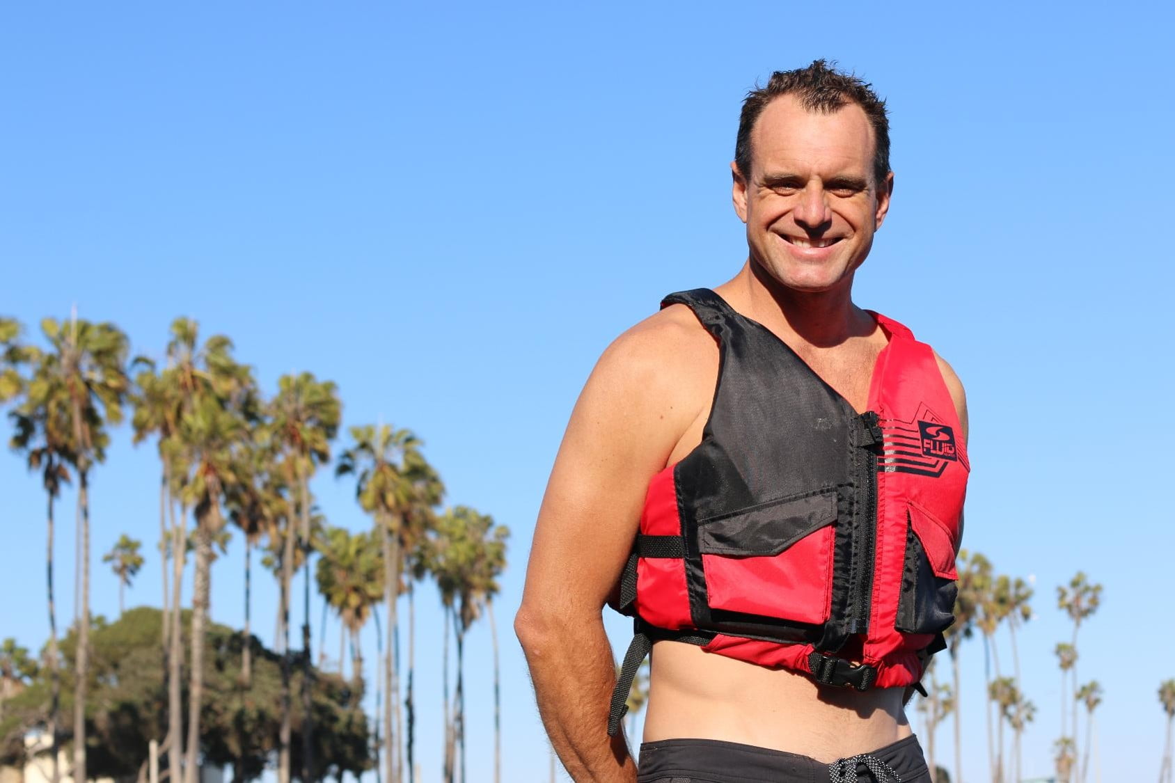 FLUID Adult Paddling Life Jacket and Vest, Unisex, Dual Size L/XL, Red