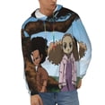 thumbnail image 2 of The Boondocks Men's Hoodie With Color Drawstrings Sweatshirt Hooded Pullover Print Winter Coat Jacket Small, 2 of 9
