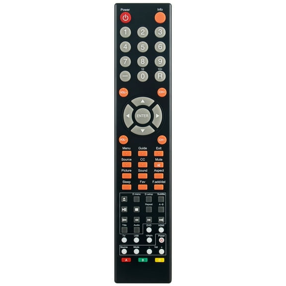Replace Remote for Sceptre TV E165BV-SS E325BD-SR E328LD-SR E328BD-SR E405BD-FR
