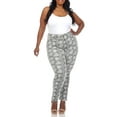 thumbnail image 2 of White Mark Women's Pluse Size Faux Suede Snake Print Pants, 2 of 5