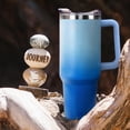 thumbnail image 2 of 40oz Tumbler with Handle and Straw Lid | Vacuum Insulated Leak Proof Tumbler | Stainless Steel Travel Mug Water Bottle Cup Keeps Cold & Hot | Blue, 2 of 6