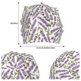 thumbnail image 2 of Pofeuu Lavender Flowers Print Beanie Hat for Men and Women Winter Warm Hats Knit Slouchy Thick Skull Cap, 2 of 7