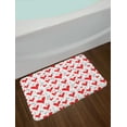 thumbnail image 2 of Love Bath Mat, Hand Written I Love You Phrases Heart Symbols Valentines Day Inspiration, Non-Slip Plush Mat Bathroom Kitchen Laundry Room Decor, 29.5 X 17.5 Inches, Vermilion Black White, Ambesonne, 2 of 2