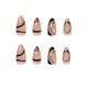 thumbnail image 2 of Uñas postizas de almendra Prensa media en uñas Estilete brillante Uñas acrílicas Línea simple Uñas postizas Cubierta completa Clip en uñas 24PCS Xemadio CZMR-ZC195, 2 of 6