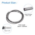 thumbnail image 2 of Cable de auger de drenaje Uxcell de 9.84 pies, limpiador de tuberías de serpiente flexible para cocina, 2 of 6