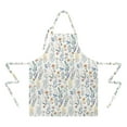 thumbnail image 2 of Pioneer Flower Floral Print Pattern Apron-Garden Aprons for Women with Pockets-Cotton Linen Waterproof Kitchen Cooking Gardening Aprons Adjustable for Kitchen,Cooking,BBQ and Salon 33x27 Inch, 2 of 7