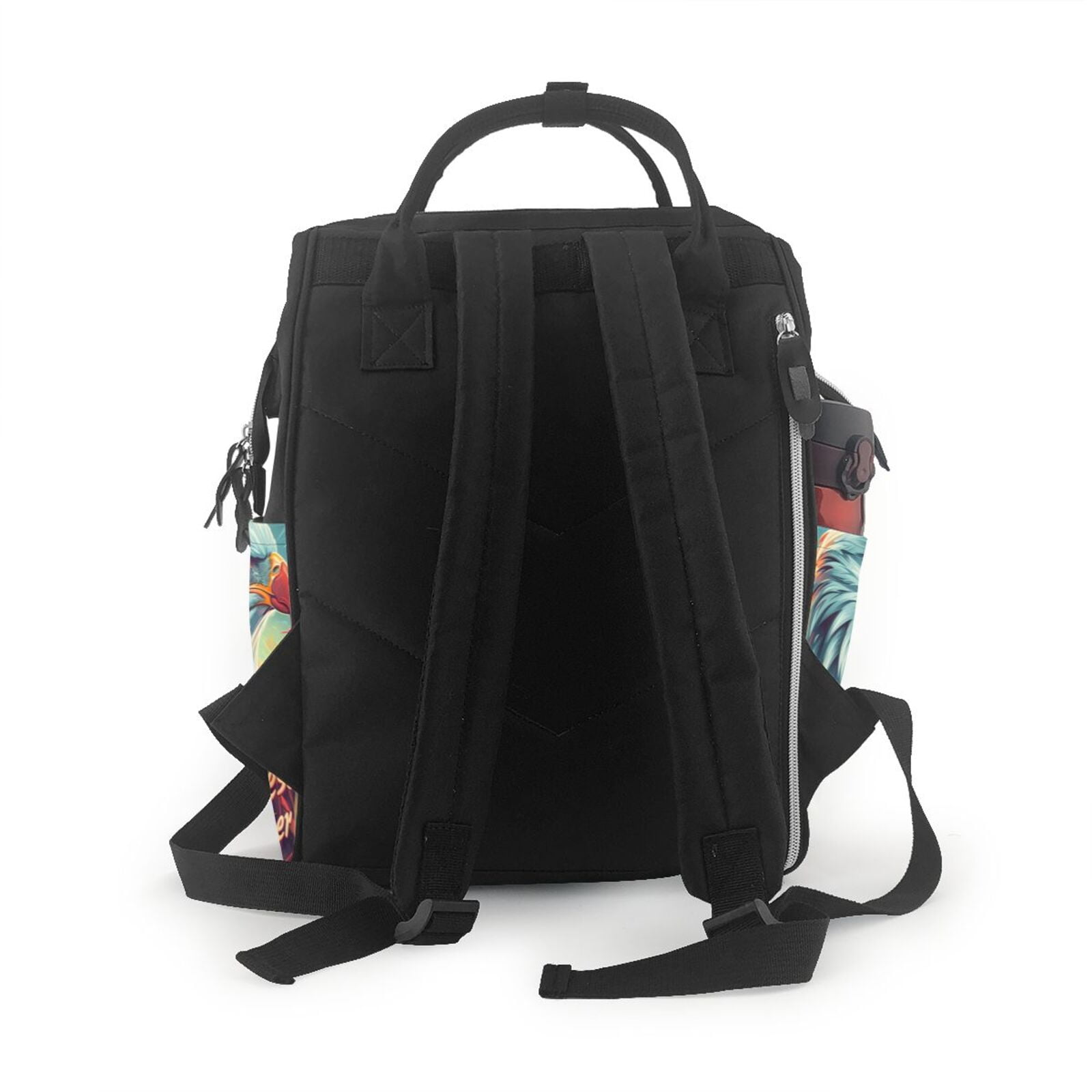 Fuzoiu Western Style Bald Eagle Print Diaper Bag Backpack,Baby Essentials Travel Tote,Multi function Waterproof Diaper Bag, Travel Essentials Baby Bag - Unisex