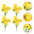thumbnail image 1 of NUOLUX 5Ud Ramos De Flores Artificiales De Amarillo Para Arreglos En Cementerios Y Exteriores, 1 of 8