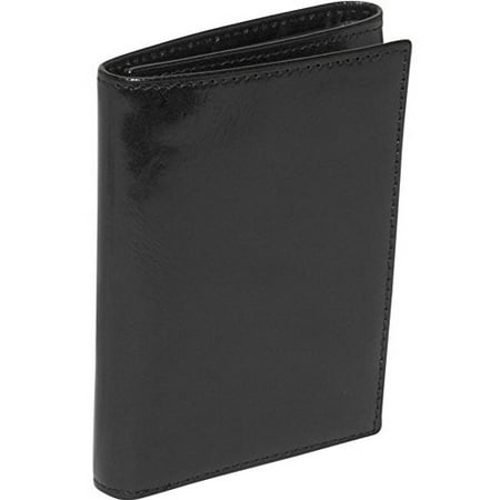 Old Leather Double ID Trifold - Black