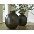 thumbnail image 4 of Signature Design by Ashley Woody 12" Metal Vase, Pewter & Gold Hammered Finish, 4 of 4