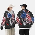 thumbnail image 4 of Vsdgher Chandail à Capuchon pour Adultes avec Imprimé de Bar à Grande Bouche aux É.-U., Maillot Dermoprotecteur pour Hommes Femmes, Chandails de Pêche à Manches Longues avec Protection Solaire pour Course Athlétique Natation-Xx-Grand, 4 of 7