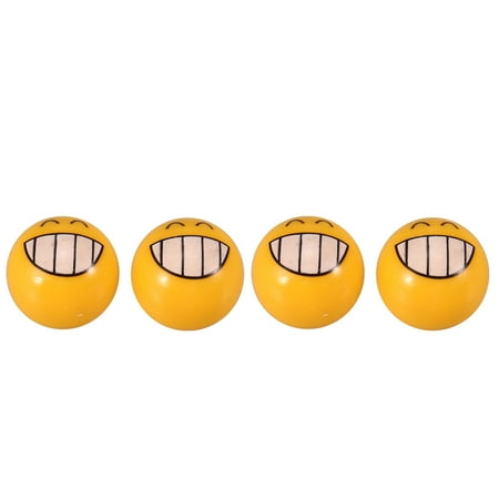 - 4Pcs Bicycle Ball Valve Caps with Cute Emoji Pattern Air Valve Caps Tyre Valve Dust Covers for MTB Motorcycle Bicycle Accessories