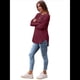 thumbnail image 5 of Camisas de Larga para Mujer, Blusas Tipo Túnica para Mujer, Suéteres Básicos Holgados y Elegantes con Cuello Redondo para Mujer. Rojo XXL, 5 of 7