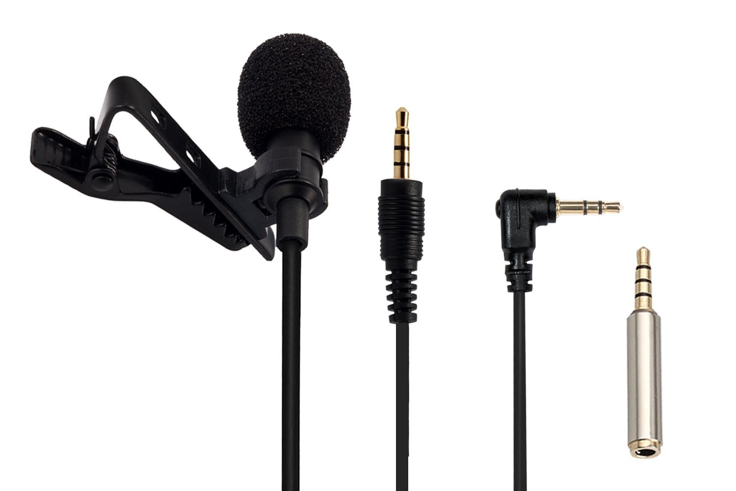 AGPtEK Lavalier Lapel Mic Clip_on Omnidirectional Condenser Microphone