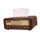 thumbnail image 1 of Servilletero con forma de radio, diseño americano, adorable servilleta de mesa Marrón, 1 of 9