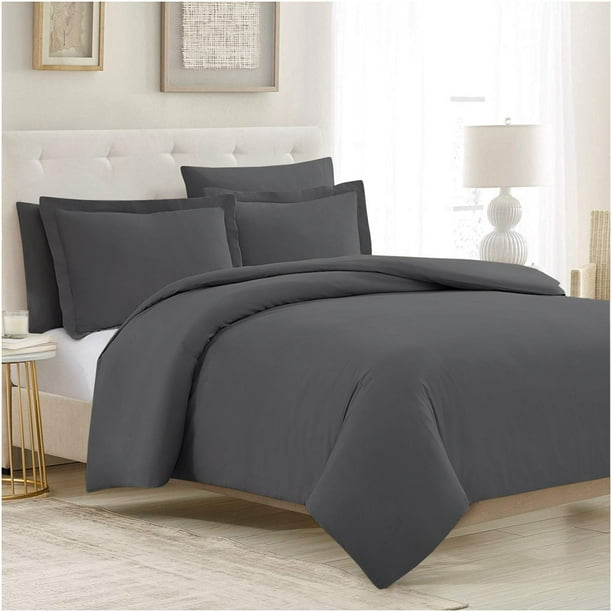 Mellanni Duvet Cover Set King 5pcs - Soft Double Brushed Microfiber ...