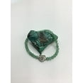 thumbnail image 4 of LTC Designs 4mm Green Aventurine Stretch Bracelet with a Silver Floral Lucky Centerpiece, 6.5", for Adults, 4 of 8