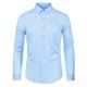 thumbnail image 1 of Camisas de manga larga sólidas para hombres Camisas de vestir ajustadas con cuello de punto y botones Azul claro L Unique Bargains Camisa, 1 of 6