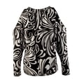thumbnail image 2 of Women's Paisley Double Strap Cold Shoulder Shirt Top, 2 of 4