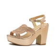 thumbnail image 3 of Zapatilla Para Mujer Plataforma Formal Brillos Oro Rosado rosa 25, 3 of 6
