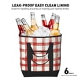 thumbnail image 6 of Large Capacity Insulated Tote Bag16.1×13.4×7.5in Thermal Insulation And Easy To Clean Strong Bearing Capacity Can Be Reused Indianred Checked Hand-Drawn Sketch_1, 6 of 8