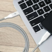 Auto Drive LXMF028 6 ft Single Piece With USB-C to lightning, White